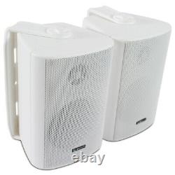 Système De Haut-parleur Mural Bluetooth Amp Sans Fil Home Hifi Stereo Sound White 3 X2