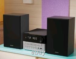 Système audio Micro HiFi PHILIPS avec lecteur CD, tuner, USB, AUX, Bluetooth et enceintes de bibliothèque