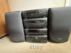 Système audio stéréo CD Technics SC-CH550 fonctionnel avec haut-parleurs