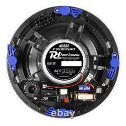 Système de haut-parleurs de plafond Bluetooth multi-pièces à 2 zones avec 4x NCSS 8 et câble