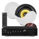 Syst&egrave;me De Haut-parleurs De Plafond Audio Domestique Pd Avec Amplificateur Bluetooth Ad220b 2x Kvcs5