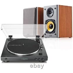 Tourne-disque Audio-Technica AT-LP60X et enceintes actives Edifier R1000T4 en érable