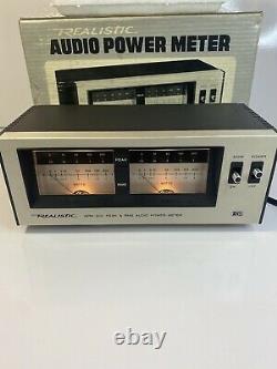 Vintage Réaliste Apm-200 Tube Amplificateur Stéréo Haut-parleur Audio Power Meter Nos