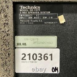 Vintage Technics Sb-cs75 Stereo Hifi Speakers Bon Son, Testé, Travail